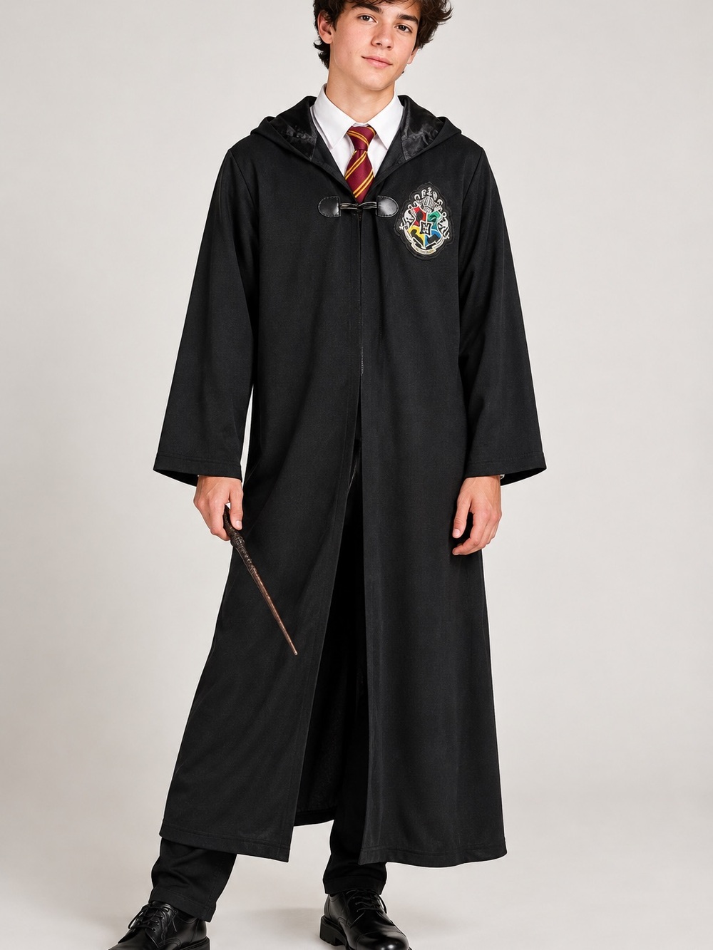 Harry Potter Hogwarts Robe Wizard Costume Hooded Cloak Halloween Cosplay Onesize